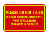 Signs ByLITA Classic Framed Please Do Not Flush Etiquette