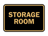 Black / Gold Signs ByLITA Classic Framed Storage Room Sign