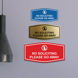 Fancy No Soliciting Please Go Away Wall or Door Sign