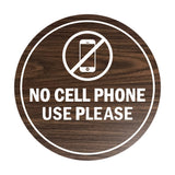 Signs ByLITA Circle No Cell Phone Use Please Sign