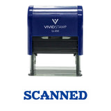 Blue Simple SCANNED Office Self-Inking Office Rubber Stamp