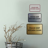 Classic Framed Please Keep Kitchen Clean Wall or Door Sign