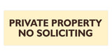 Signs ByLITA Basic Private Property No Soliciting Sign