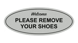 Signs ByLITA Oval Please Remove Your Shoes Sign
