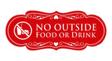 Signs ByLITA Designer No Outside Food or Drink Sign