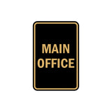 Portrait Round Main Office Sign with Adhesive Tape, Mounts On Any Surface, Weather Resistant