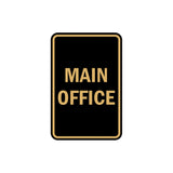 Portrait Round Main Office Sign with Adhesive Tape, Mounts On Any Surface, Weather Resistant