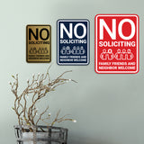 Portrait Round No Soliciting Family Friends and Neighbor Welcome Wall or Door Sign