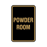 Signs ByLITA Portrait Round Powder Room Sign with Adhesive Tape, Mounts On Any Surface, Weather Resistant, Indoor/Outdoor Use