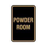 Signs ByLITA Portrait Round Powder Room Sign with Adhesive Tape, Mounts On Any Surface, Weather Resistant, Indoor/Outdoor Use