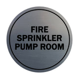 Signs ByLITA Circle Fire Sprinkler Pump Room Sign