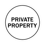 Signs ByLITA Circle Private Property Sign