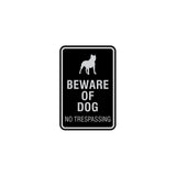 Signs ByLITA Portrait Round Beware of dog no trespassing Sign