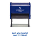 Blue THIS ACCOUNT IS NOW OVERDUE Self Inking Rubber Stamp