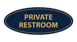 Oval Private Restroom Sign
