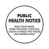 Circle Public Health Notice Wash Your Hands Sign