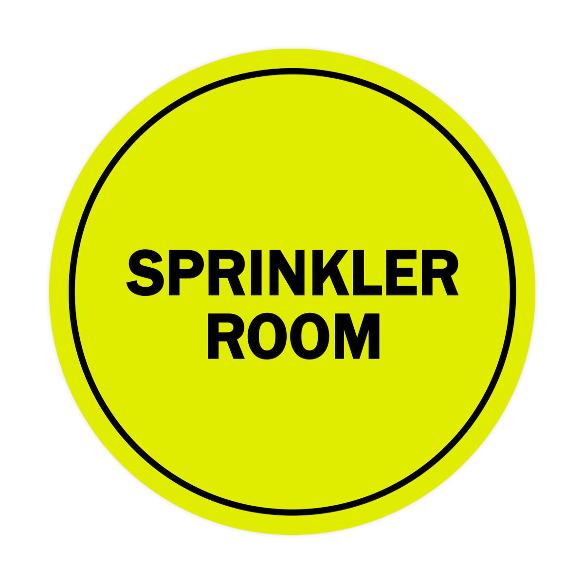 Signs ByLITA Circle Sprinkler Room Sign