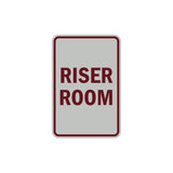 Portrait Round Riser Room Sign with Adhesive Tape, Mounts On Any Surface, Weather Resistant