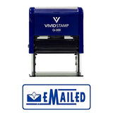 Blue Emailed Designer Office Self-Inking Office Rubber Stamp