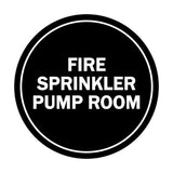 Signs ByLITA Circle Fire Sprinkler Pump Room Sign