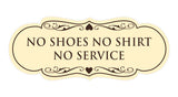 Signs ByLITA Designer No Shoes No Shirt No Service Sign
