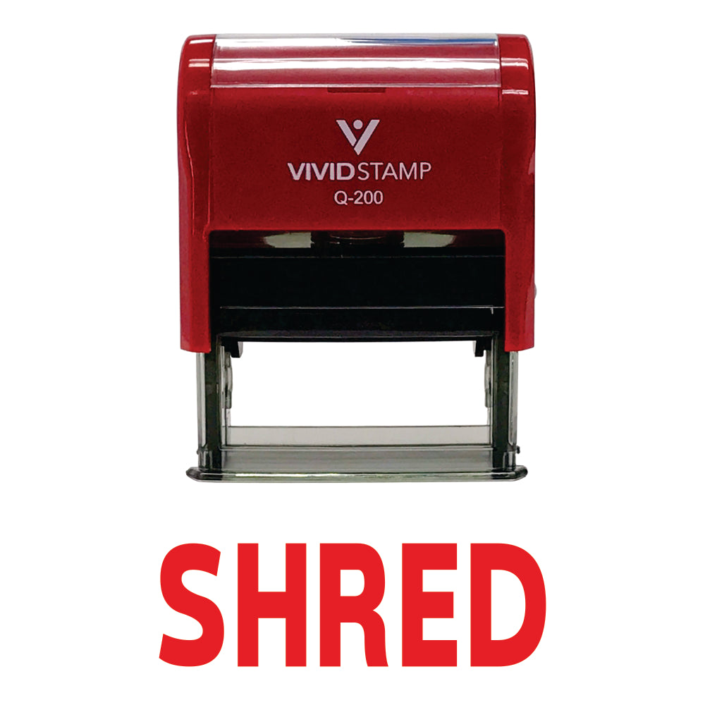 SHRED Self Inking Rubber Stamp