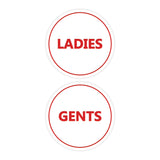 Signs ByLITA Circle Ladies and Gents Sign Set
