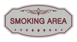 Victorian Smoking Area Sign