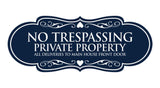 Signs ByLITA Designer No Trespassing Private Property Sign All Deliveries to Main House Front Door Sign