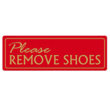 Basic PLEASE REMOVE SHOES Wall Door Sign