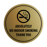 Signs ByLITA Circle Absolutely No Indoor Smoking Thank You Sign
