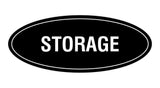 Oval STORAGE Sign