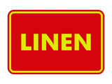 Signs ByLITA Classic Linen Sign with Adhesive Tape, Mounts On Any Surface, Weather Resistant, Indoor/Outdoor Use