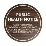 Circle Public Health Notice Wash Your Hands Sign