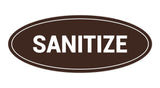 Oval Sanitize Sign