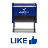 Blue LIKE (Thumbs Up) Self Inking Rubber Stamp