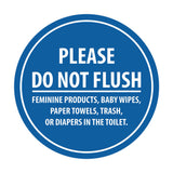 Signs ByLITA Circle Please Do Not Flush Etiquette Sign