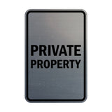 Portrait Round Private Property Sign