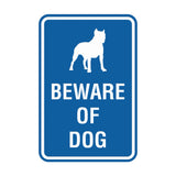 Portrait Round Beware Of Dog Sign