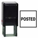 Black Square POSTED Self Inking Rubber Stamp