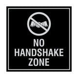 Signs ByLITA Square No Handshake Zone Sign