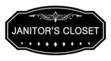 Victorian Janitor'S Closet Sign