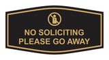 Fancy No Soliciting Please Go Away Wall or Door Sign