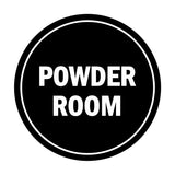 Signs ByLITA Circle Powder Room Sign