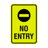 Portrait Round No Entry Sign