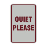 Portrait Round Quiet Please Sign