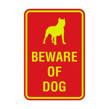 Portrait Round Beware Of Dog Sign