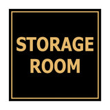 Black / Gold Signs ByLITA Square Storage Room Sign