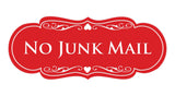 Signs ByLITA Designer No Junk Mail Sign