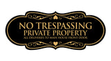 Signs ByLITA Designer No Trespassing Private Property Sign All Deliveries to Main House Front Door Sign